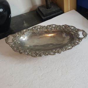W.M. Rogers Silver Panted Chrome Tray